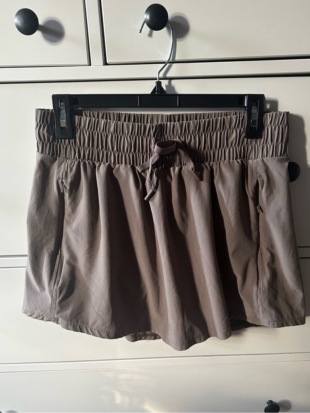 all in motion olive green Elastic-Waist Skort with Drawstring